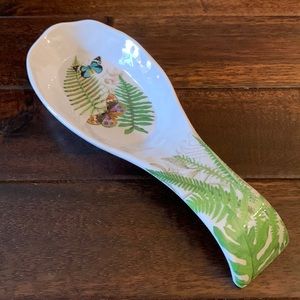 Michel Design Melamine Serveware Spoon Rest in Papillon Butterfly 🦋 Pattern NWT